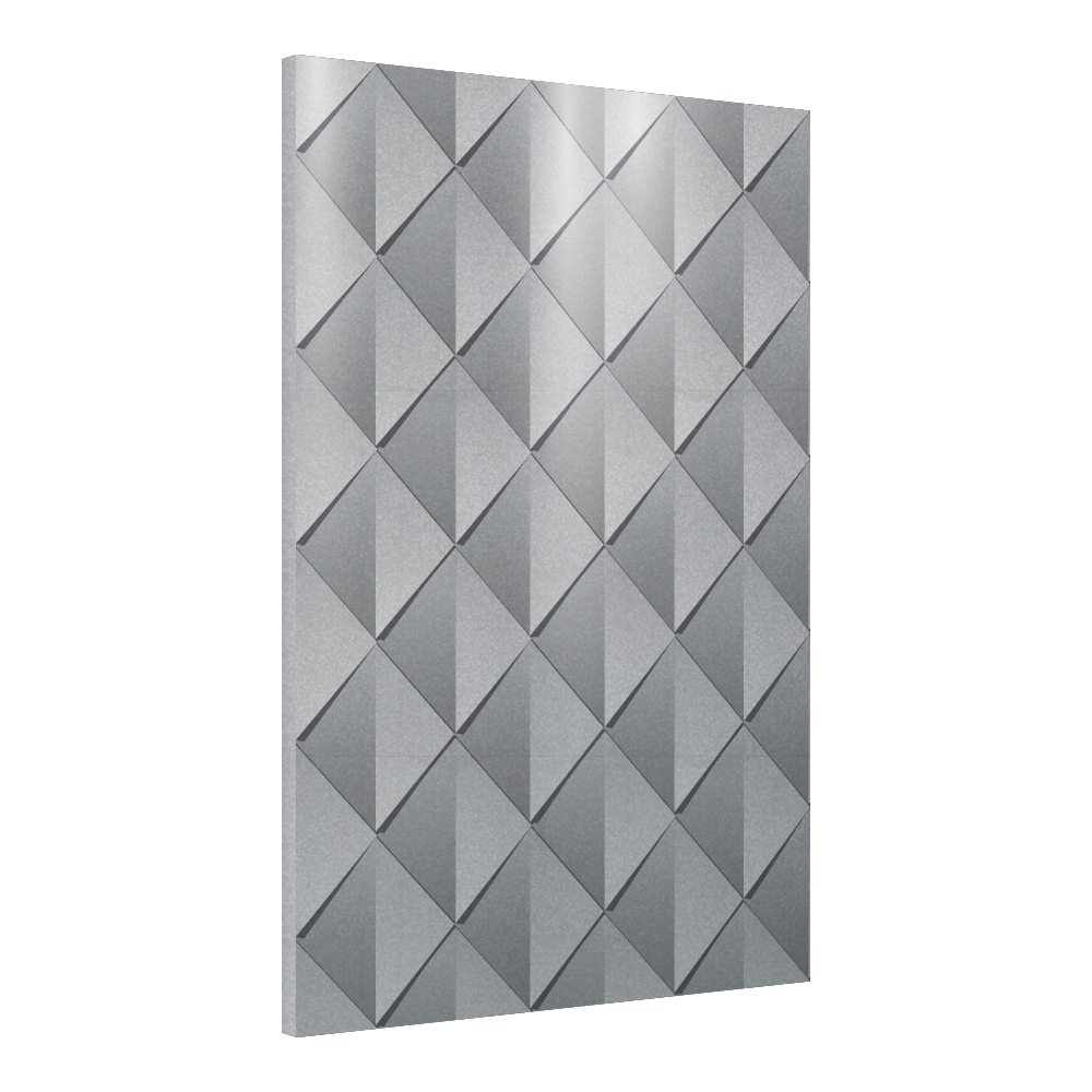 Объемные оцинкованные фасадные кассеты Чешуя