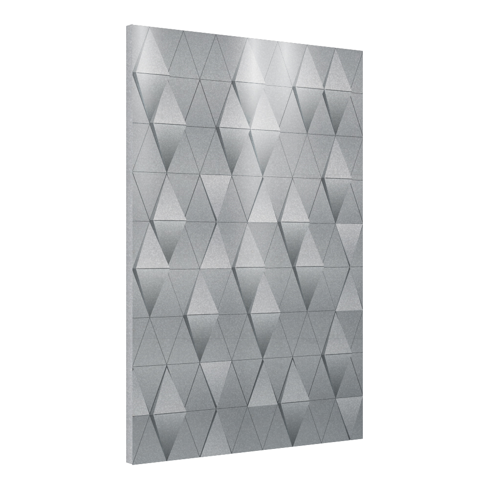 Объемные оцинкованные фасадные кассеты Треугольники